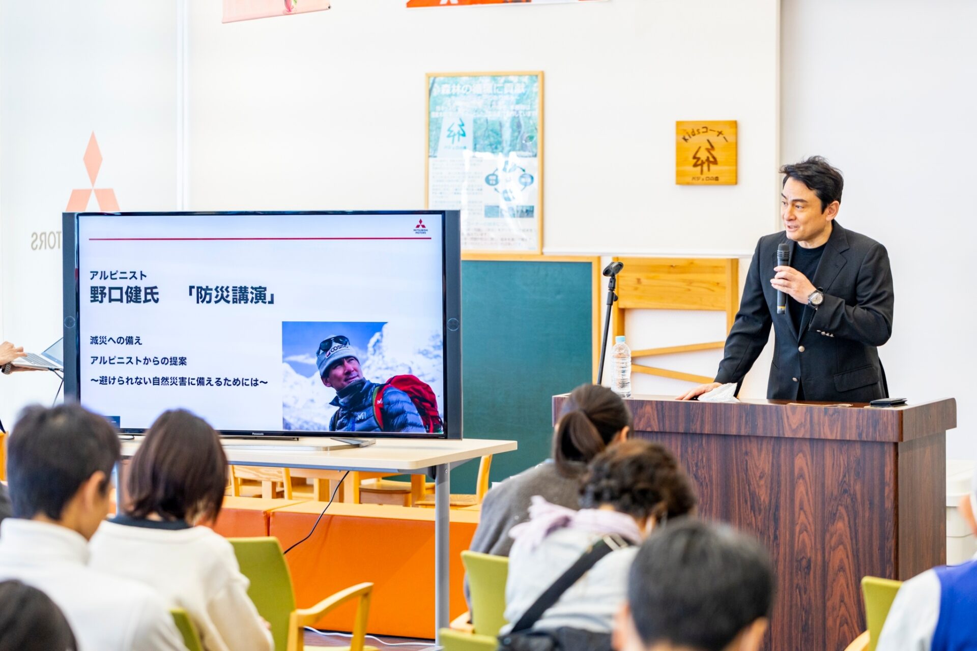登山家・野口 健さんが能登半島地震の被災状況も踏まえた「防災講演」九州三菱自動車で開催